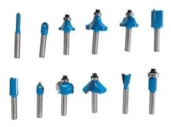 Silverline 1/4in TCT Router Bit Cutter Set 12 Piece -Silverline Tools UK Outlet 792084 2