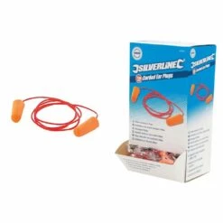 Silverline Corded Ear Plugs SNR 37dB Box Of 200 Pairs