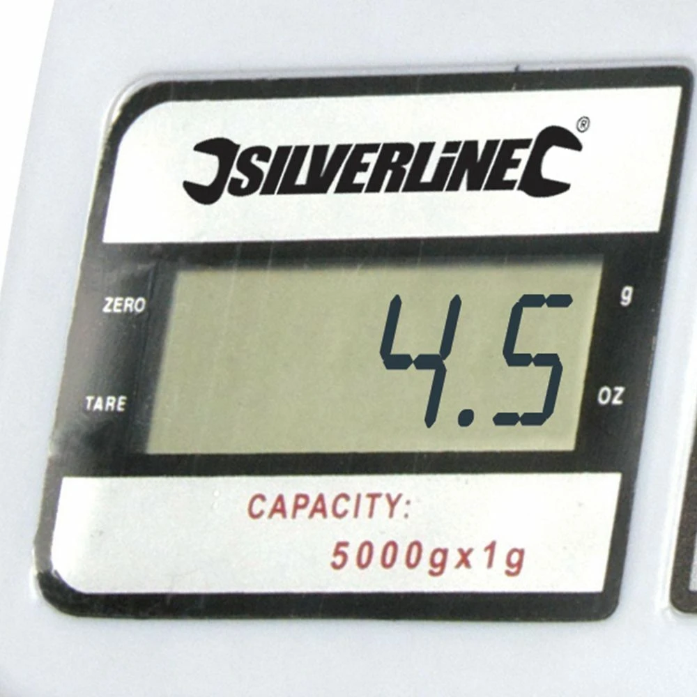 Silverline Digital Weighing Scales 5kg 2 Silverline Digital Weighing Scales 5kg - Image 2