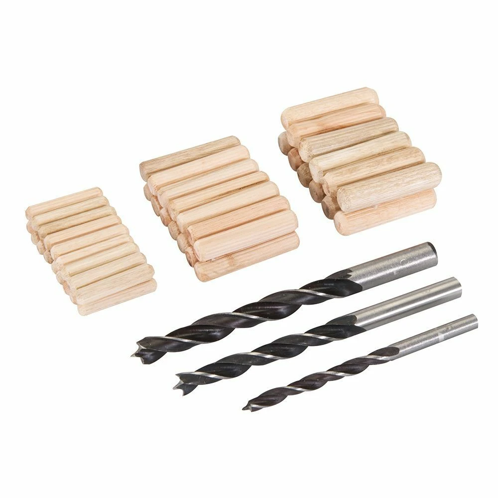 Silverline Dowel & Bit Set 47 Piece 1 Silverline Dowel & Bit Set 47 Piece