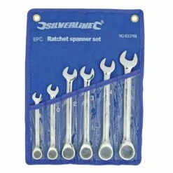 Silverline Fixed Head Ratchet Spanner Set 6 Piece (8-17mm)