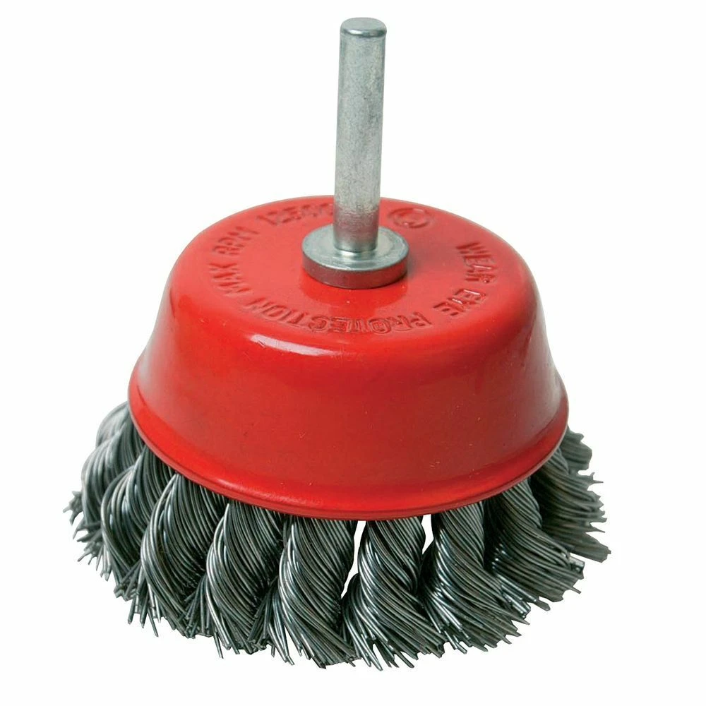 Silverline Rotary Steel Twist-Knot Cup Brush 75mm 1 Silverline Rotary Steel Twist-Knot Cup Brush 75mm