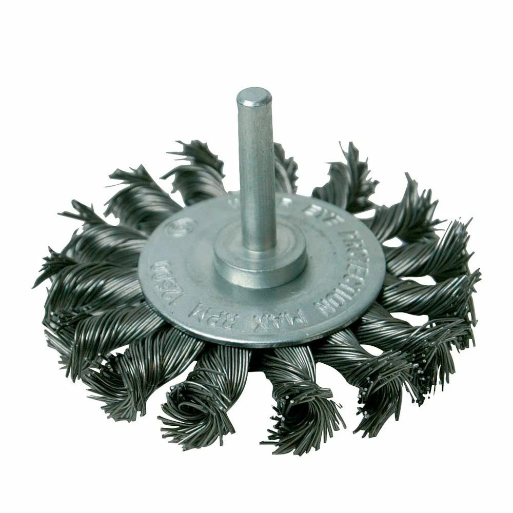 Silverline Rotary Steel Twist-Knot Wheel Brush 75mm 1 Silverline Rotary Steel Twist-Knot Wheel Brush 75mm