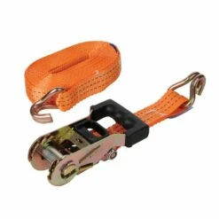 Silverline Rubber-Handled Ratchet Tie Down Strap J-Hook 6m X 38mm 2750kg