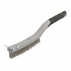 Silverline Stainless Steel Wire Brush 3 Row With Scraper