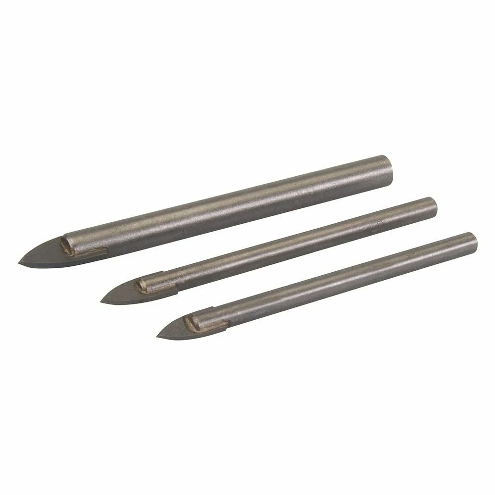 Silverline Tile & Glass Drill Bit Set 3 Piece (5-8mm) 1 Silverline Tile & Glass Drill Bit Set 3 Piece (5-8mm)