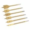 Silverline Titanium-Coated Flat Wood Drill Bit Set 6 Piece
