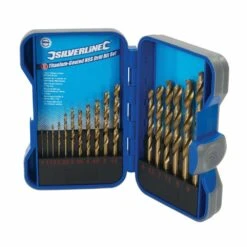 Silverline Titanium-Coated HSS Drill Bit Set 17 Piece